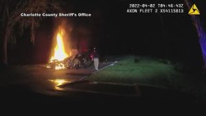 Video shows deputies, good Samaritan rescue man from burning car