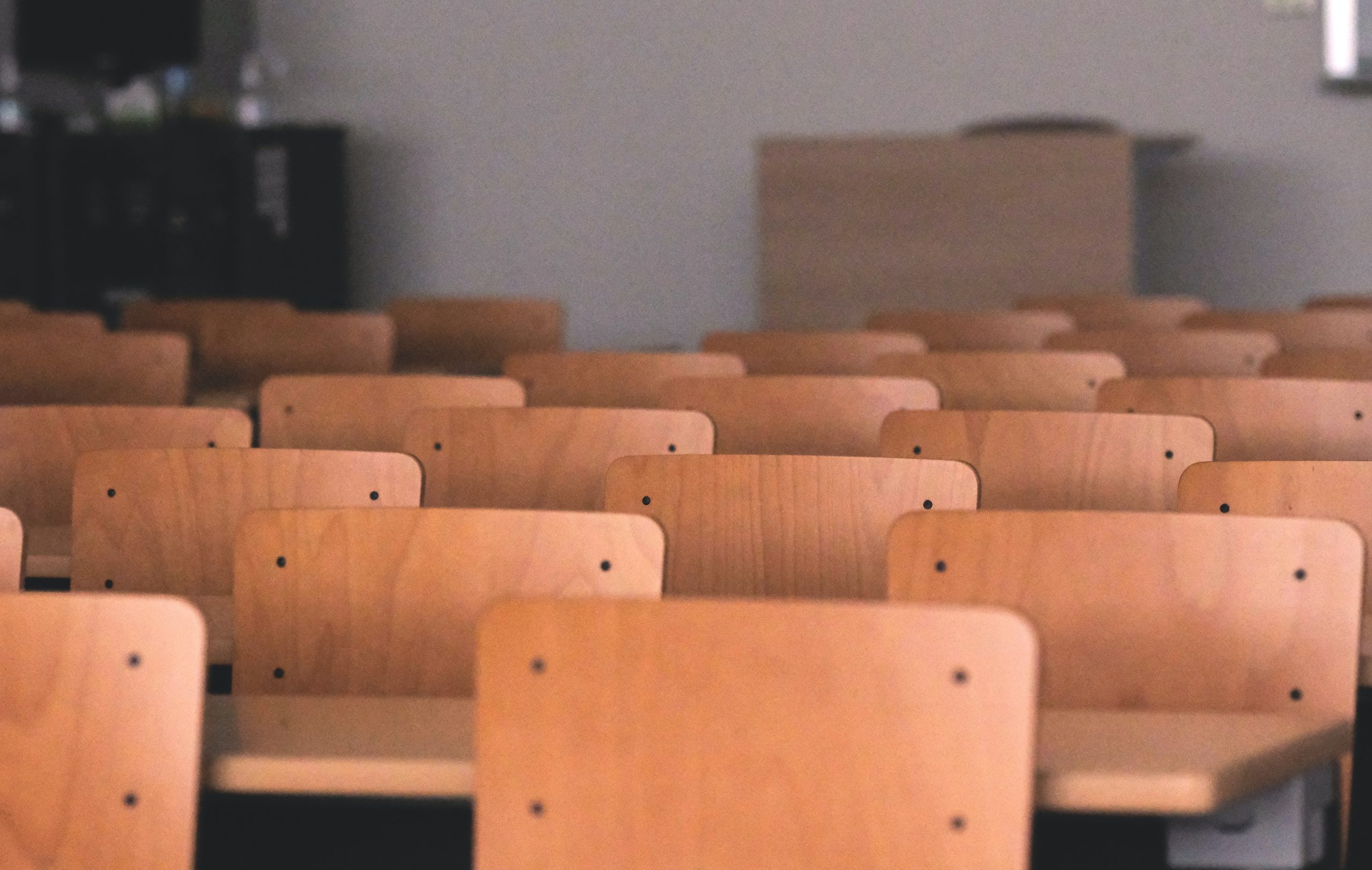 Wood classroom desks
